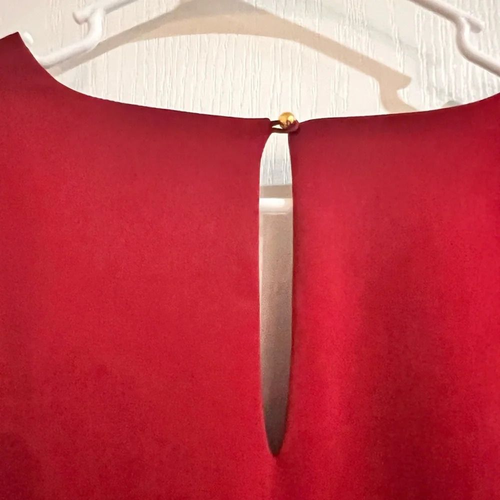 FINAL PRICE Charles Henry flutter sleeve drop waist dress - Picture 6 of 7